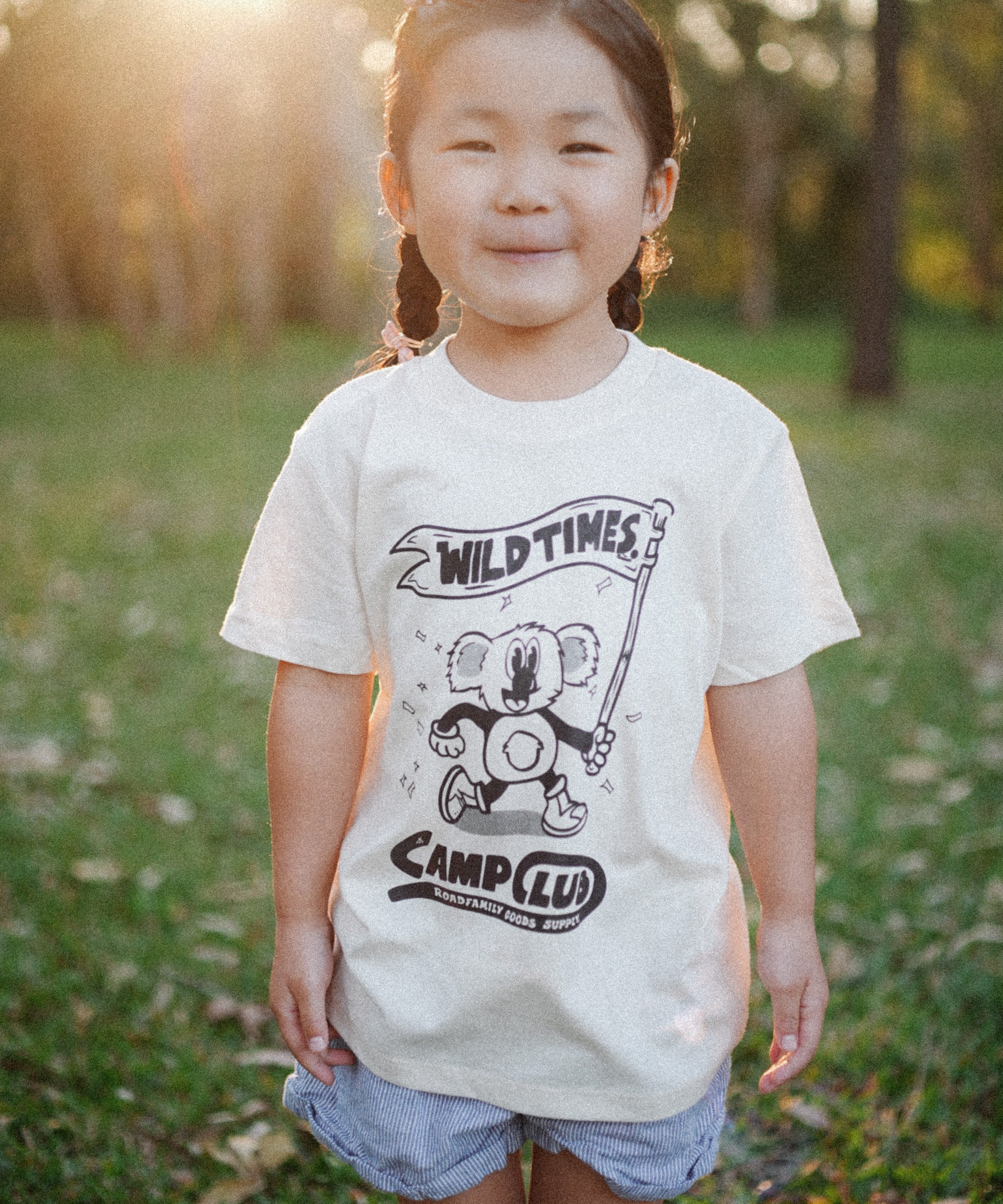 Kids Wild Times Camp Club T-shirt | Natural Raw